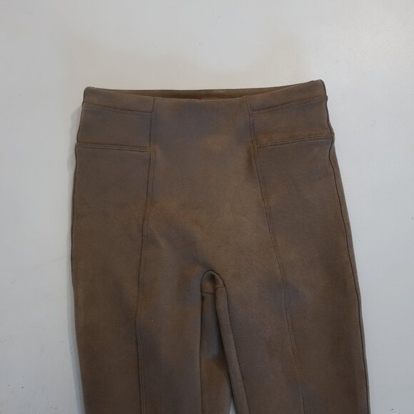 Womens SPANX Tan Faux Suede Skinny Pants XS - Picture 2 of 9